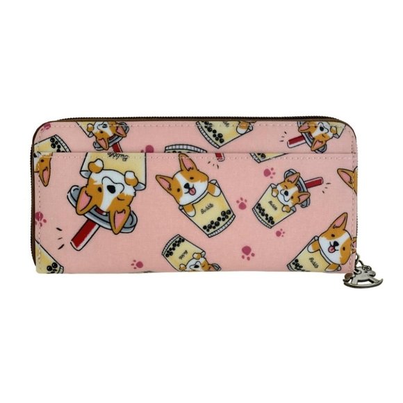 Waterproof Boba Corgi Long Wallet Fits Phone & Bills - Picture 3 of 14